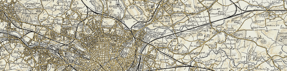 Old map of Nechells in 1902