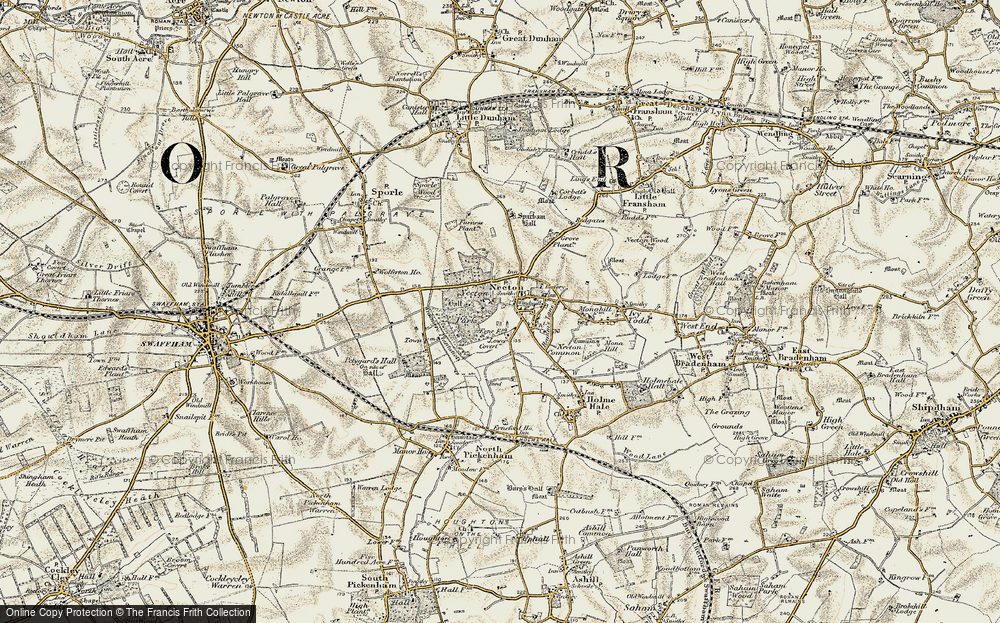 Old Map of Necton, 1901-1902 in 1901-1902