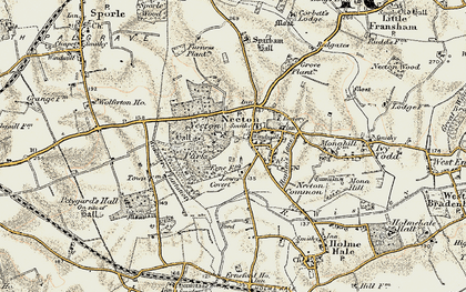 Old map of Necton in 1901-1902
