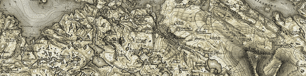 Old map of Abhainn Gleann Leireag in 1910