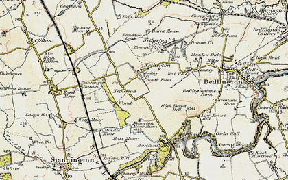Old map of Nedderton in 1901-1903