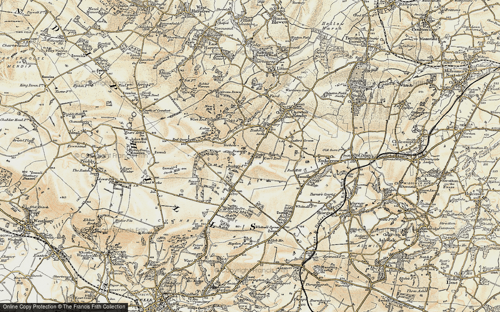 Old Map of Nedge Hill, 1899 in 1899