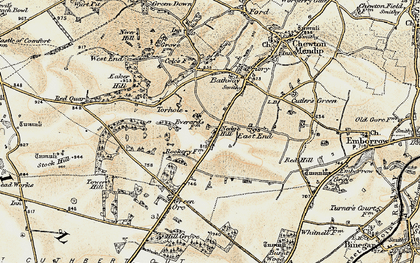 Old map of Nedge Hill in 1899