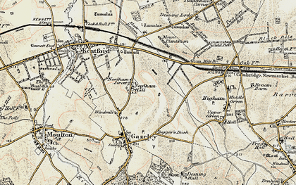 Old map of Needham Street in 1899-1901