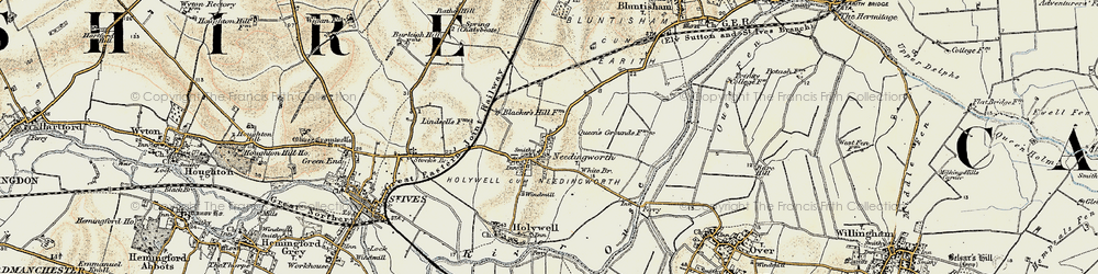 Old map of Needingworth in 1901