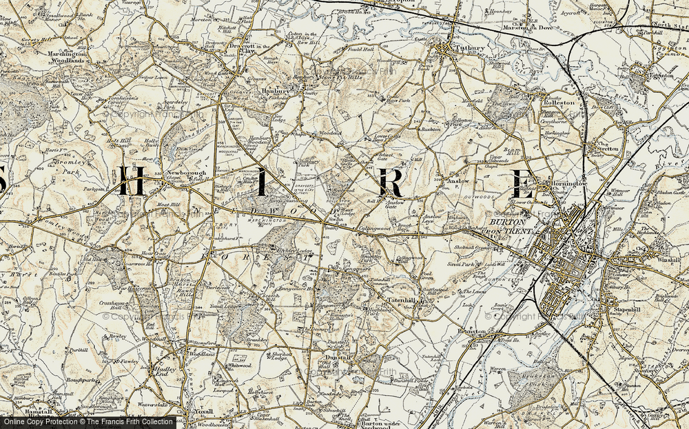 Old Map of Needwood, 1902 in 1902