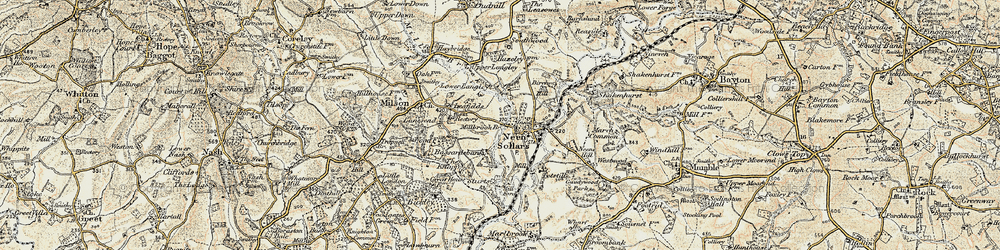 Old map of Neen Sollars in 1901-1902