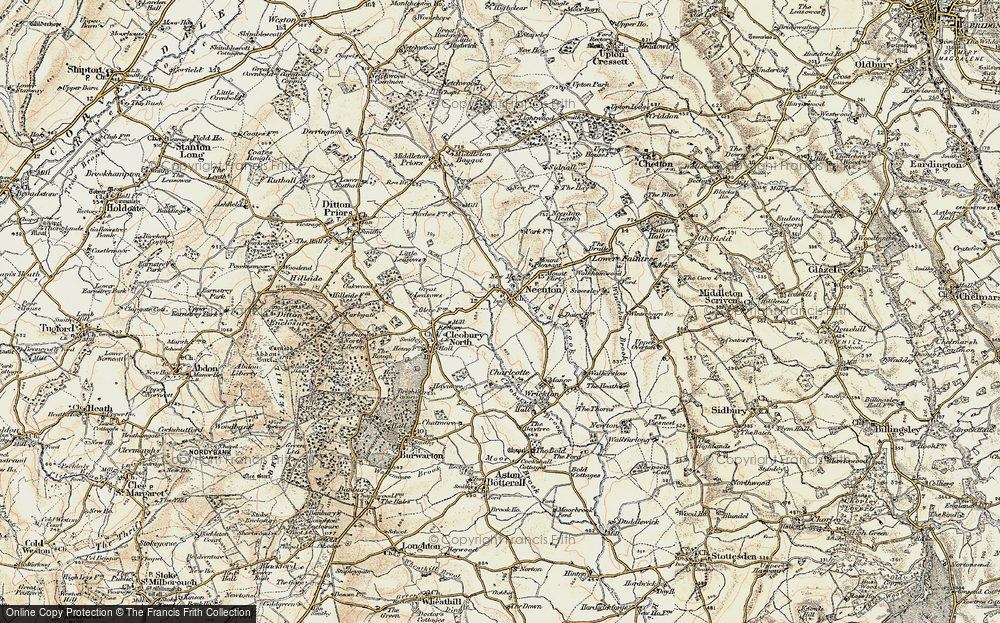 Old Map of Neenton, 1902 in 1902