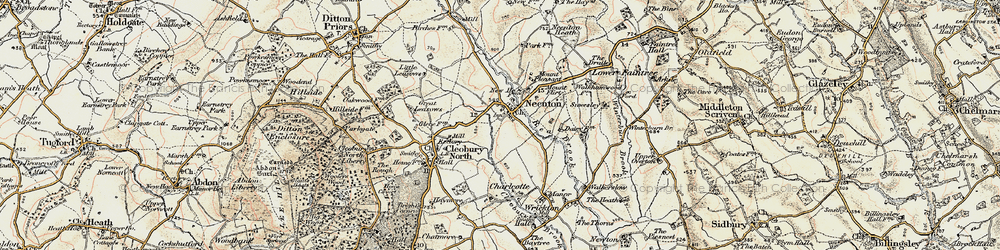 Old map of Neenton in 1902