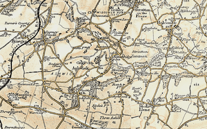 Old map of Neighbourne in 1899