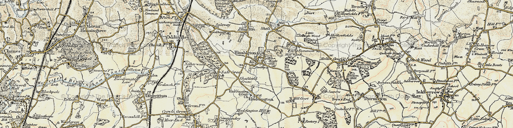 Old map of Neight Hill in 1899-1902