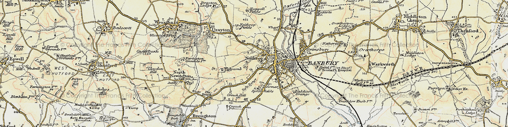Old map of Neithrop in 1898-1901