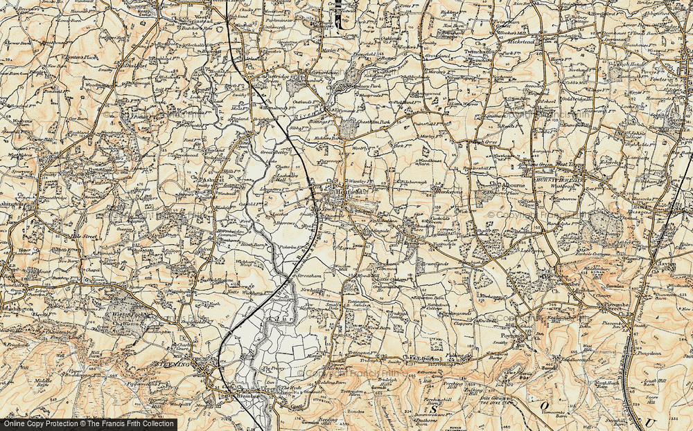 Old Map of Nep Town, 1898 in 1898