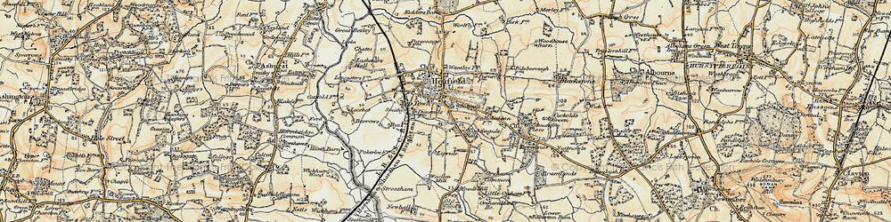 Old map of Nep Town in 1898