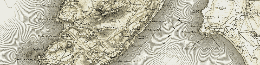 Old map of Beinn Tart a' Mhill in 1906