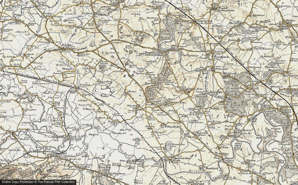 Old Map of Nesscliffe, 1902 in 1902