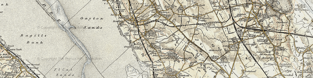 Old map of Nessholt in 1902-1903
