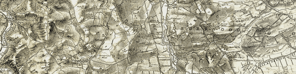 Old map of Nether Blainslie in 1901-1904