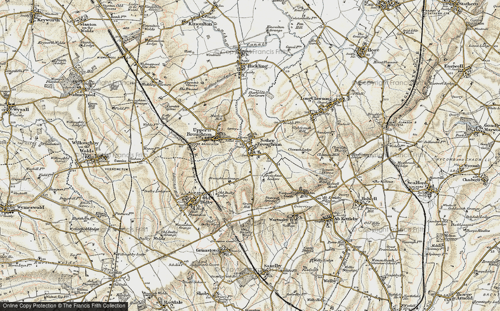 Old Map of Nether Broughton, 1902-1903 in 1902-1903