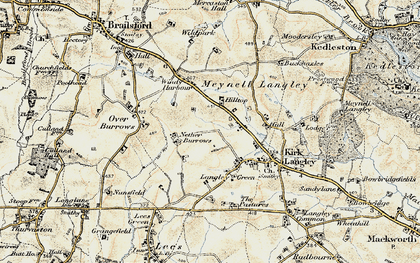 Old map of Nether Burrows in 1902