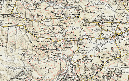 Old map of Nether Chanderhill in 1902-1903