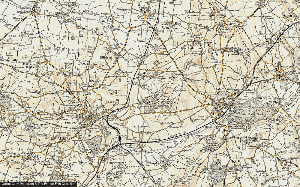 Old Map of Nether Compton, 1899 in 1899