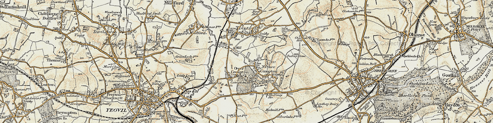 Old map of Nether Compton in 1899
