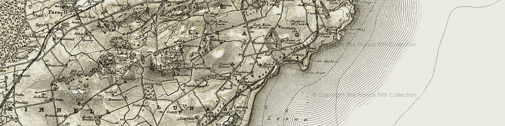 Old map of Buckiemill in 1907-1908