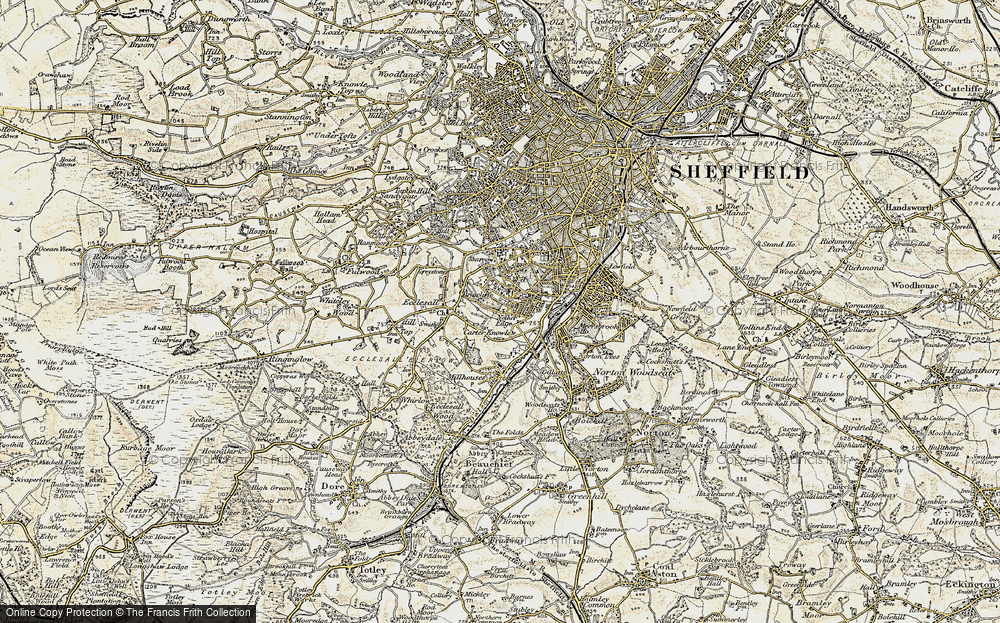 Old Map of Nether Edge, 1902-1903 in 1902-1903