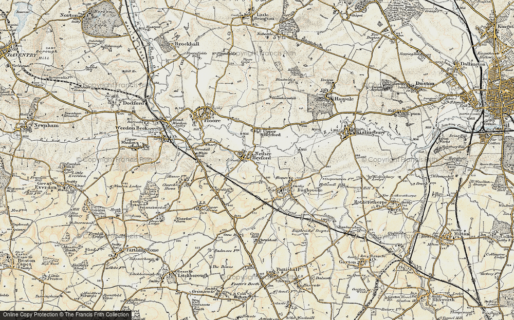 Old Map of Nether Heyford, 1898-1901 in 1898-1901