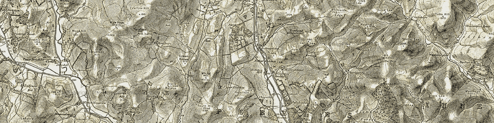 Old map of Nether Kidston in 1903-1904