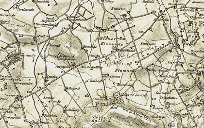 Old map of Auchtydore in 1909-1910