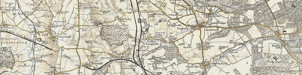 Old map of Nether Langwith in 1902-1903