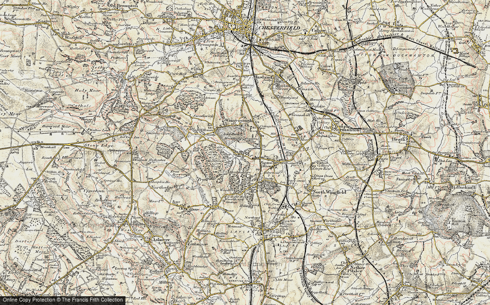 Old Map of Historic Map covering Belfit Hill in 1902-1903