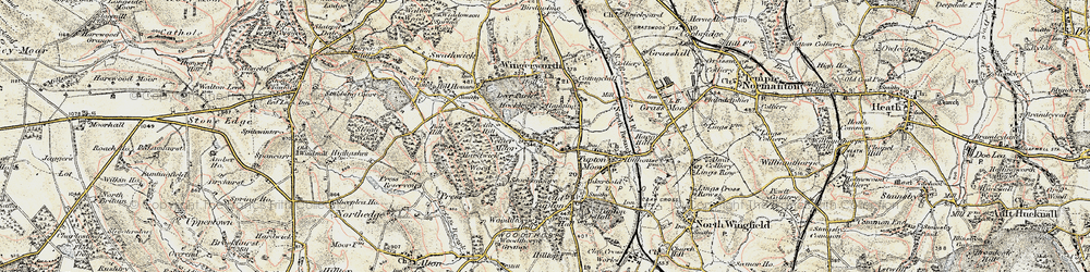 Old map of Nether Moor in 1902-1903