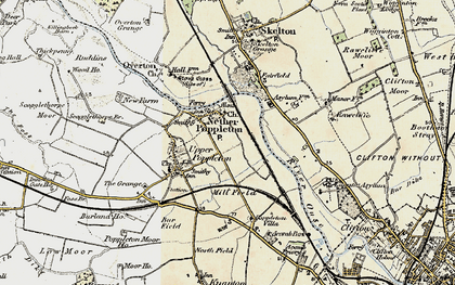 Old map of Nether Poppleton in 1903-1904