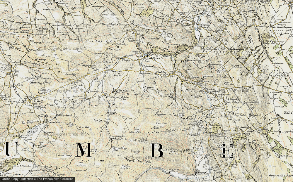 Old Map of Nether Row, 1901-1904 in 1901-1904