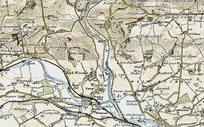 Old map of Nether Warden in 1901-1903