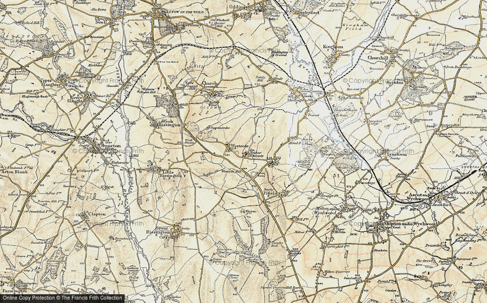 Old Map of Nether Westcote, 1898-1899 in 1898-1899