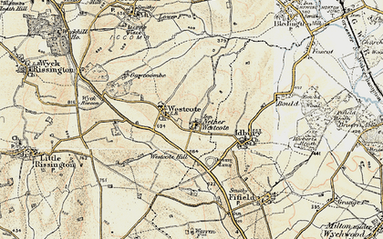 Old map of Nether Westcote in 1898-1899