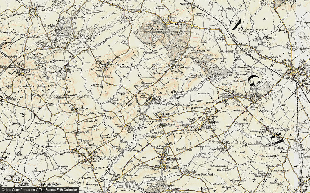 Old Map of Nether Winchendon, 1898 in 1898