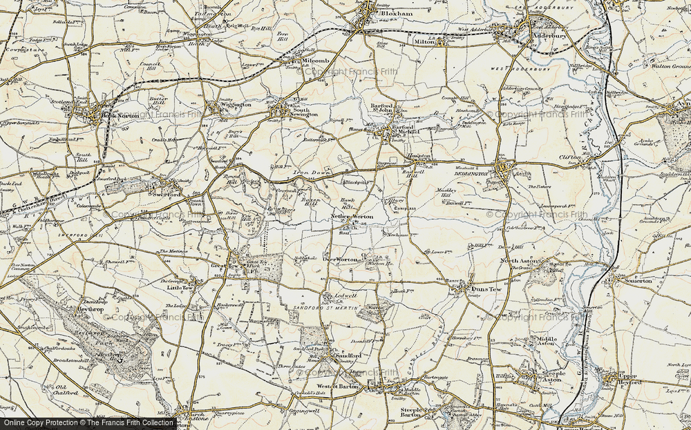 Old Map of Nether Worton, 1898-1899 in 1898-1899