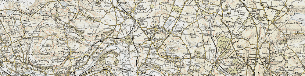 Old map of Nether Yeadon in 1903-1904