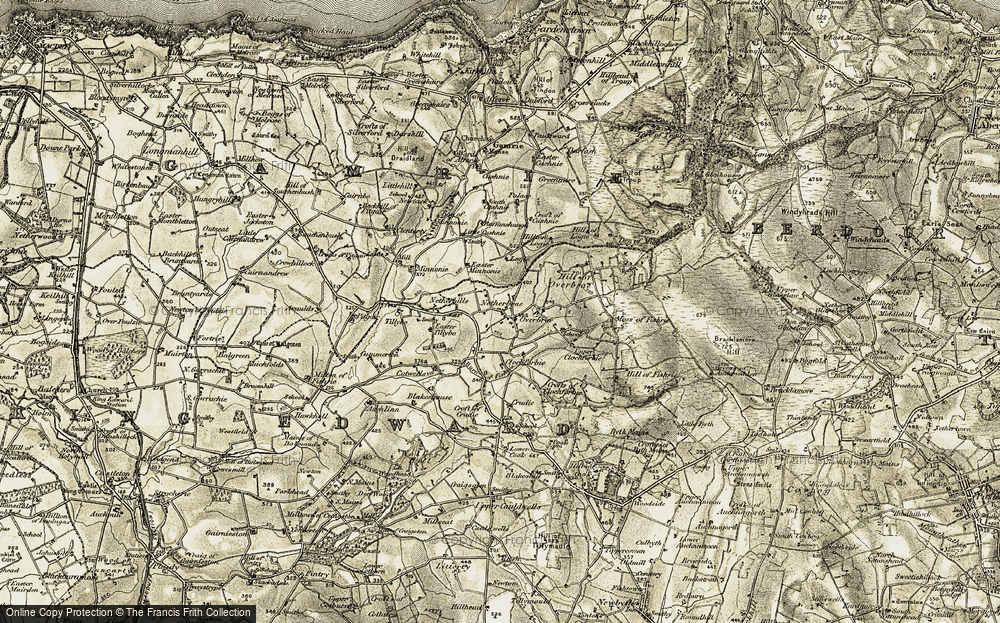 Old Map of Netherbrae, 1909-1910 in 1909-1910