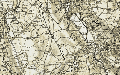 Old map of Netherburn in 1904-1905