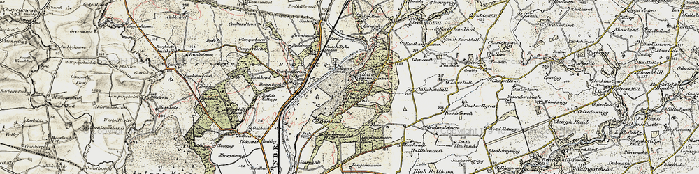 Old map of Glingerbank in 1901-1904