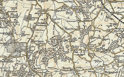 Old map of Netherclay in 1898-1900