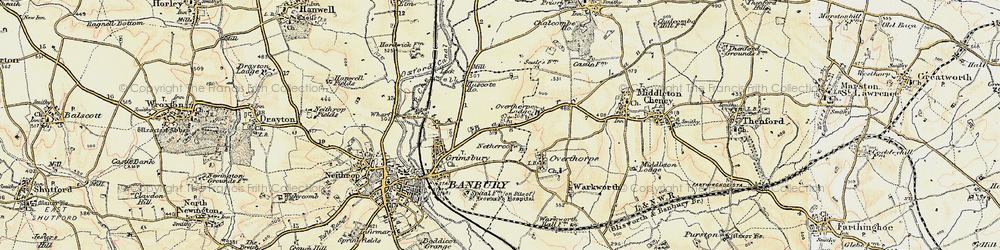 Old map of Nethercote in 1898-1901