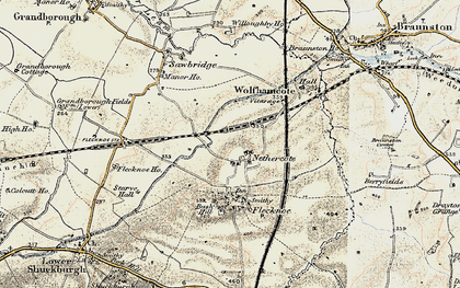 Old map of Nethercote in 1898-1901