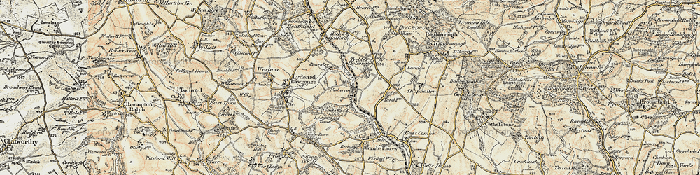 Old map of Nethercott in 1898-1900